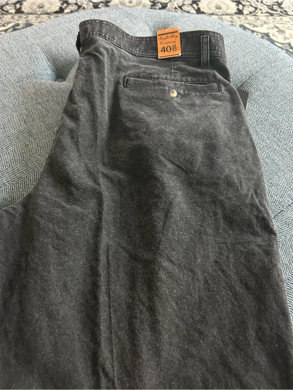 Vintage Bugle Boy Black Pants 40 x 32 Black Baggy Streetwear NWT